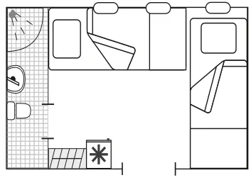 Стандарт В (трехместная, двухъярусная)