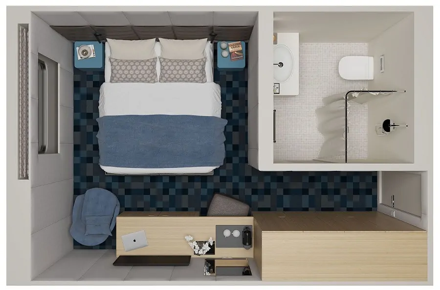 Делюкс с двуспальной кроватью (средняя палуба)